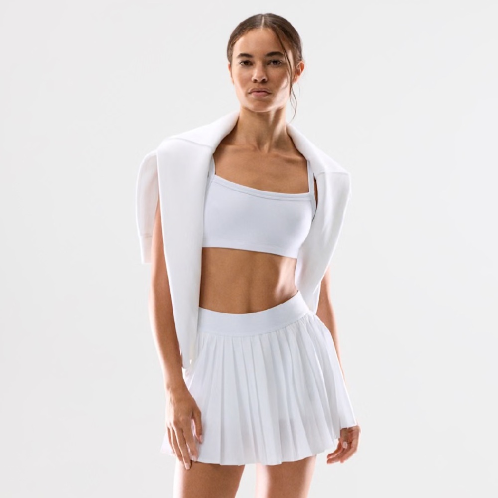 White Pleated Tennis Skirt